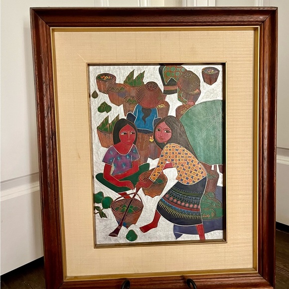 Framed Art with Red and Green Accents - Picture 9 of 12